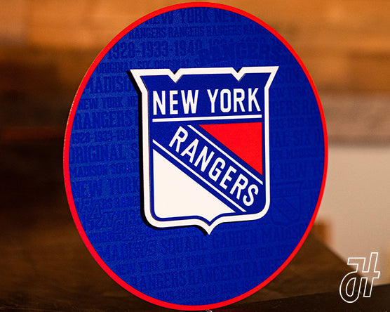 New York Rangers CRAFT SERIES 3D Embossed Metal Wall Art