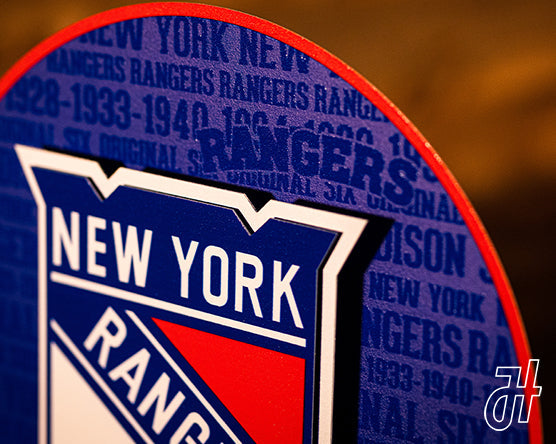 New York Rangers CRAFT SERIES 3D Embossed Metal Wall Art