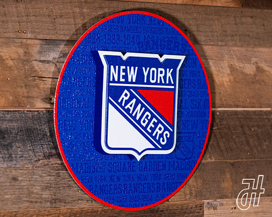 New York Rangers CRAFT SERIES 3D Embossed Metal Wall Art