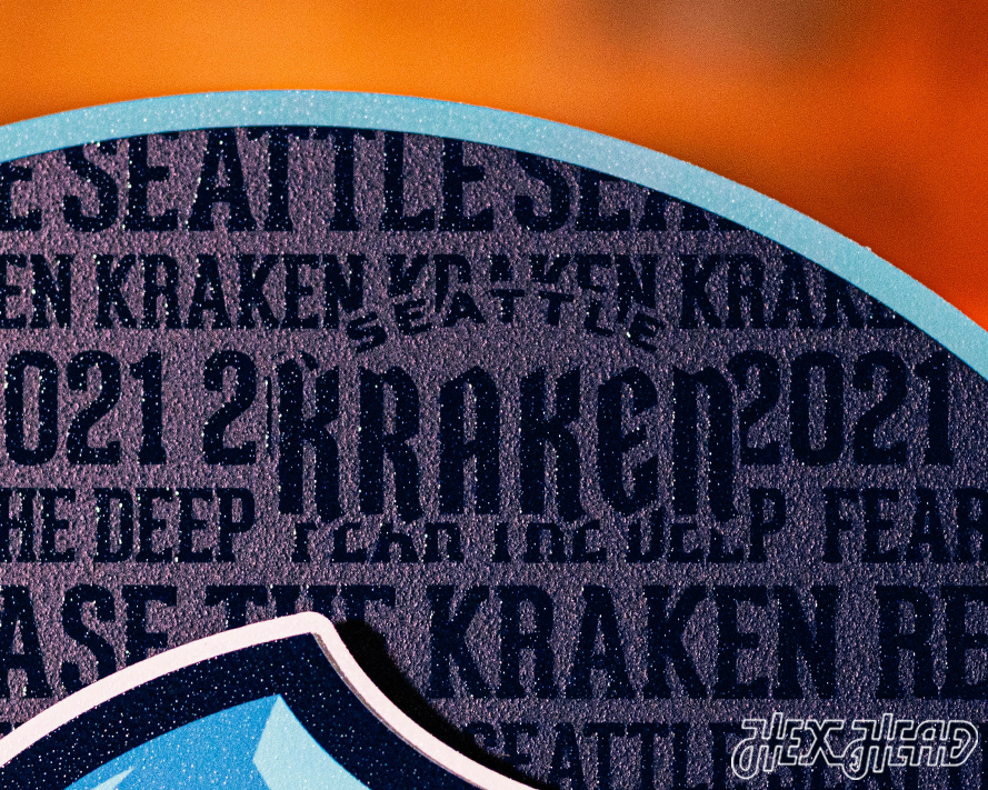 Seattle Kraken CRAFT SERIES 3D Embossed Metal Wall Art