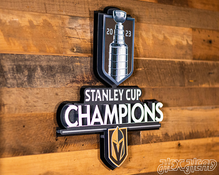 Vegas Golden Knights OFFICIAL 2023 Stanley Cup Winner 3D Metal Wall Art