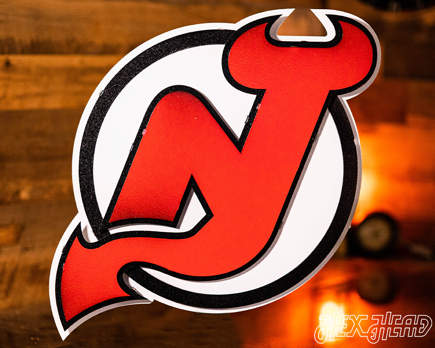 New Jersey Devils NHL 3D Vintage Metal Wall Art