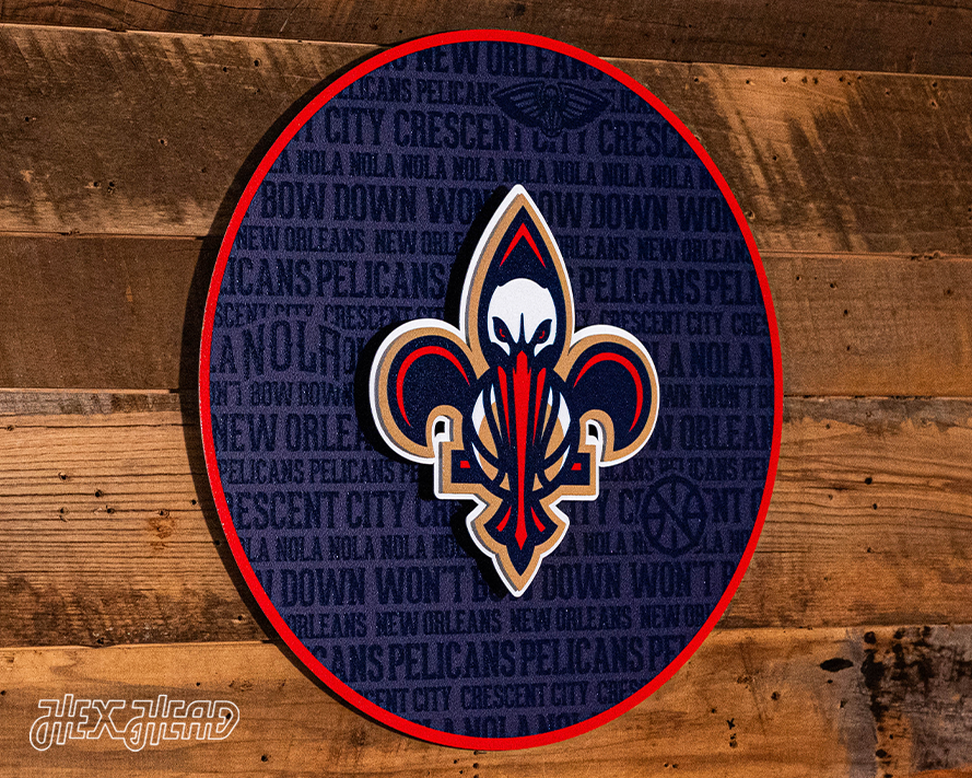 New Orleans Pelicans CRAFT SERIES 3D Embossed Metal Wall Art