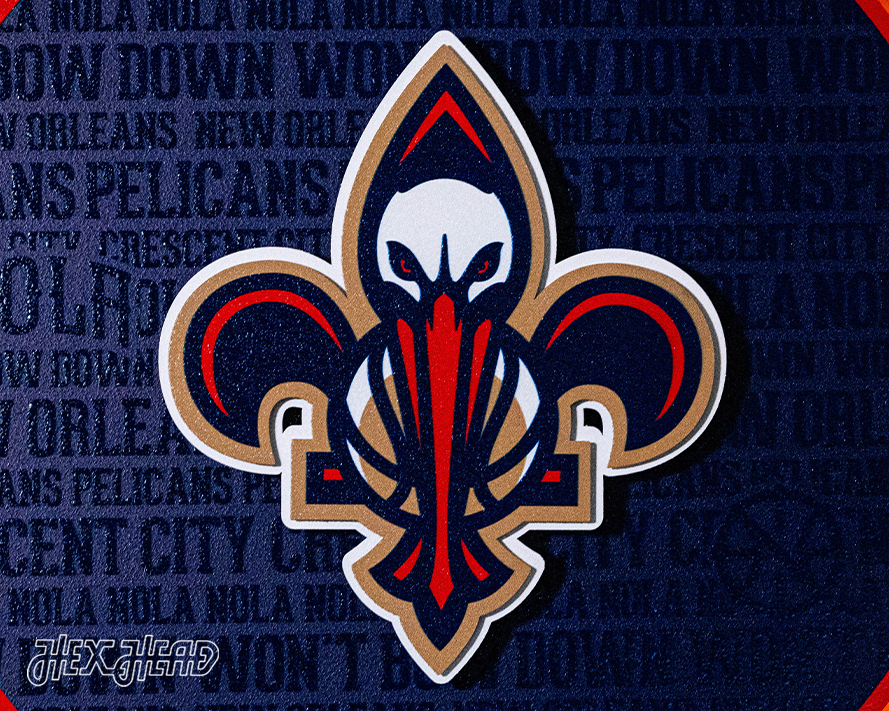 New Orleans Pelicans CRAFT SERIES 3D Embossed Metal Wall Art