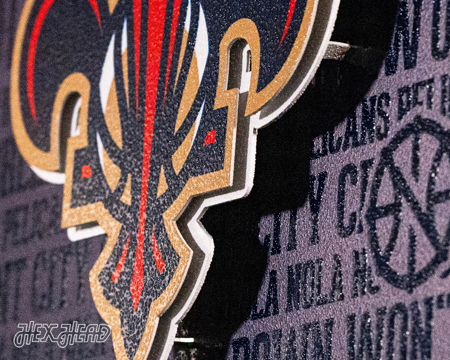 New Orleans Pelicans CRAFT SERIES 3D Embossed Metal Wall Art