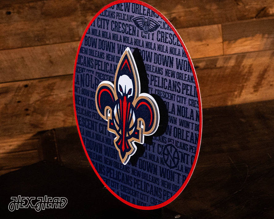 New Orleans Pelicans CRAFT SERIES 3D Embossed Metal Wall Art