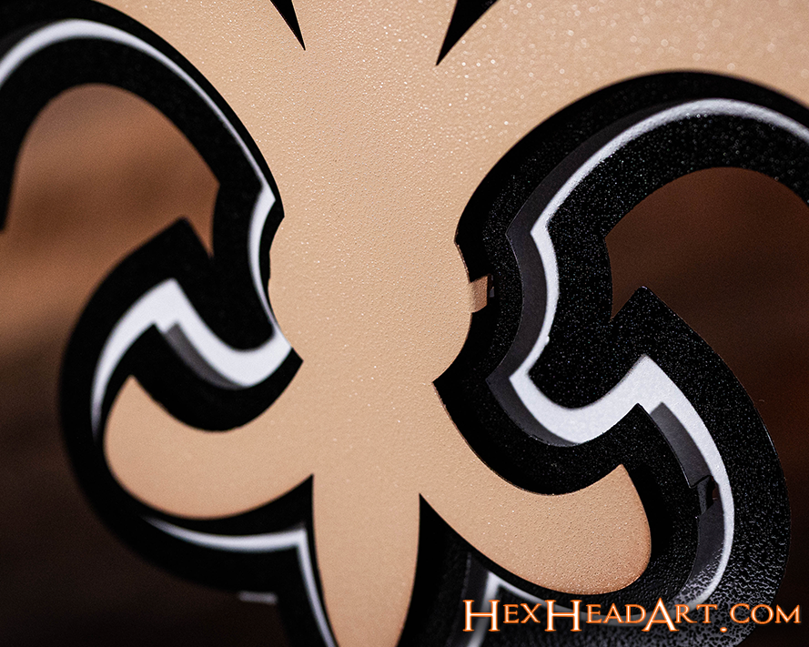 New Orleans Saints "Fleur De Lis" 3D Vintage Metal Wall Art