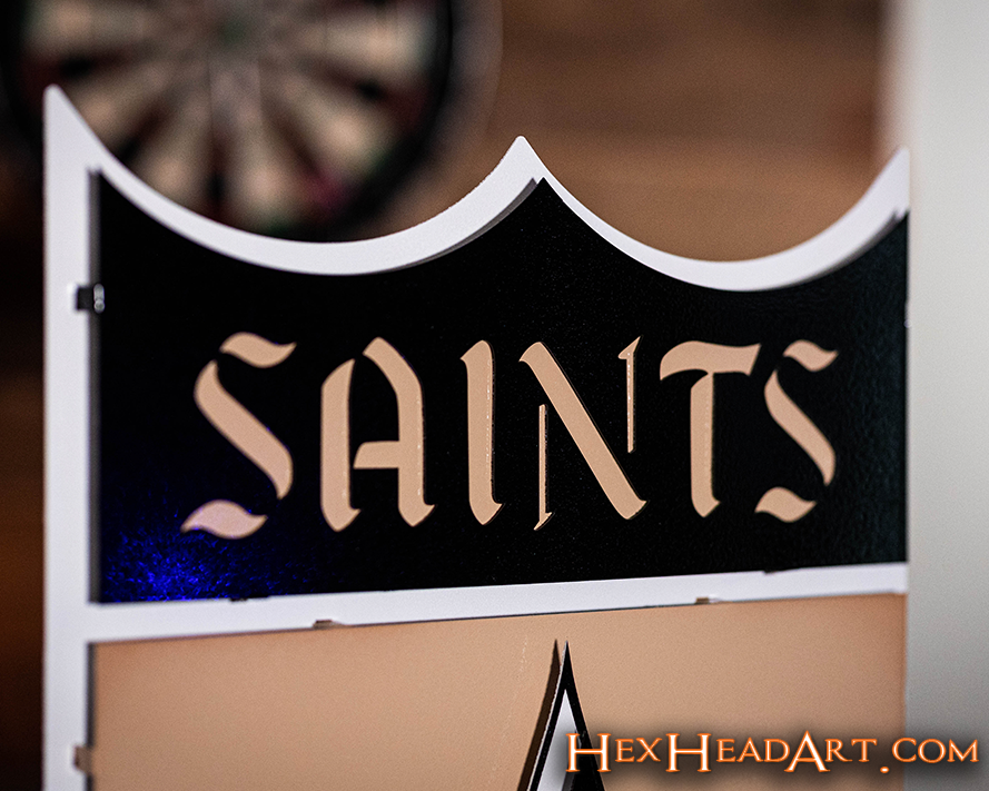 New Orleans Saints "CLASSIC SHIELD" 3D Vintage Metal Wall Art