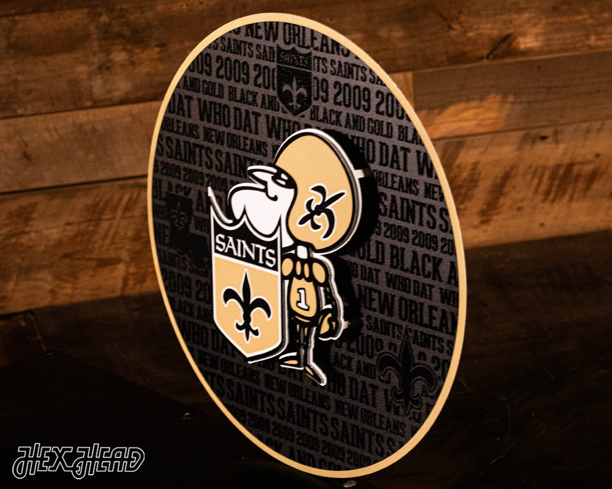 New Orleans Saints CRAFT SERIES 3D Embossed Metal Wall Art