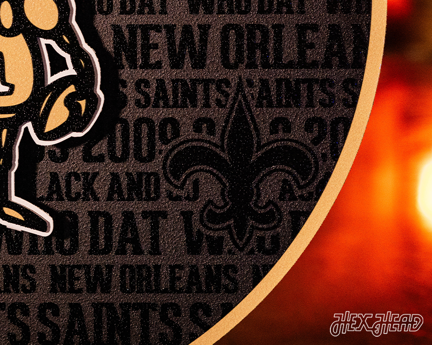 New Orleans Saints CRAFT SERIES 3D Embossed Metal Wall Art