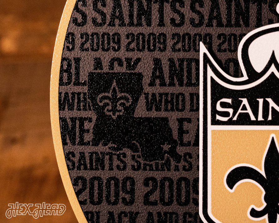 New Orleans Saints CRAFT SERIES 3D Embossed Metal Wall Art