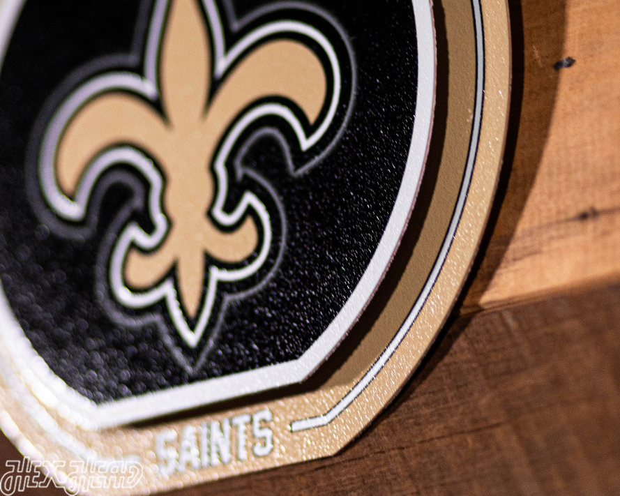 New Orleans Saints "Double Play" On the Shelf or on the Wall Art