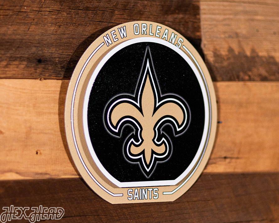 New Orleans Saints "Double Play" On the Shelf or on the Wall Art