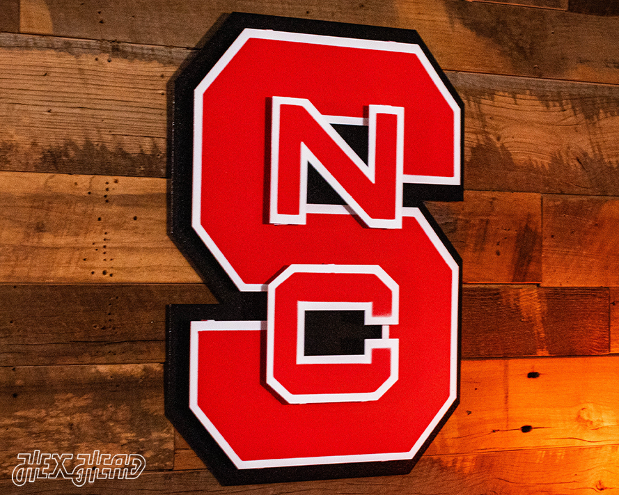 North Carolina State "Block NCS" 3D Vintage Metal Wall Art