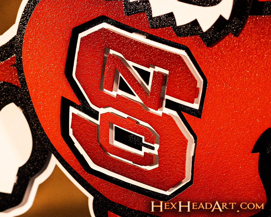 North Carolina State Wolfpack "Mr. WUF" 3D Vintage Metal Wall Art