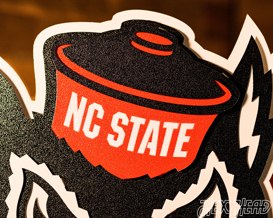 North Carolina State Wolfpack Mascot 3D Vintage Metal Wall Art