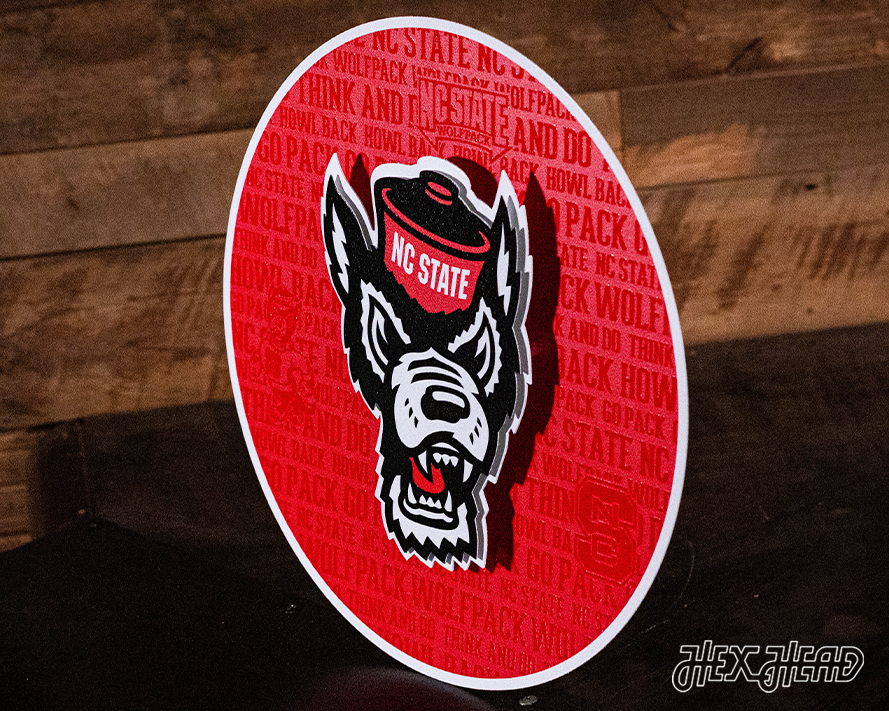 NC State Wolfpack CRAFT SERIES 3D Embossed Metal Wall Art