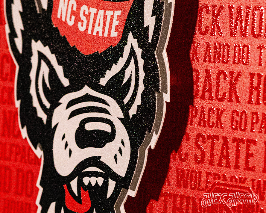 NC State Wolfpack CRAFT SERIES 3D Embossed Metal Wall Art