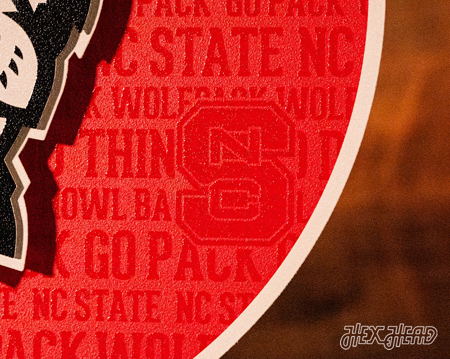 NC State Wolfpack CRAFT SERIES 3D Embossed Metal Wall Art