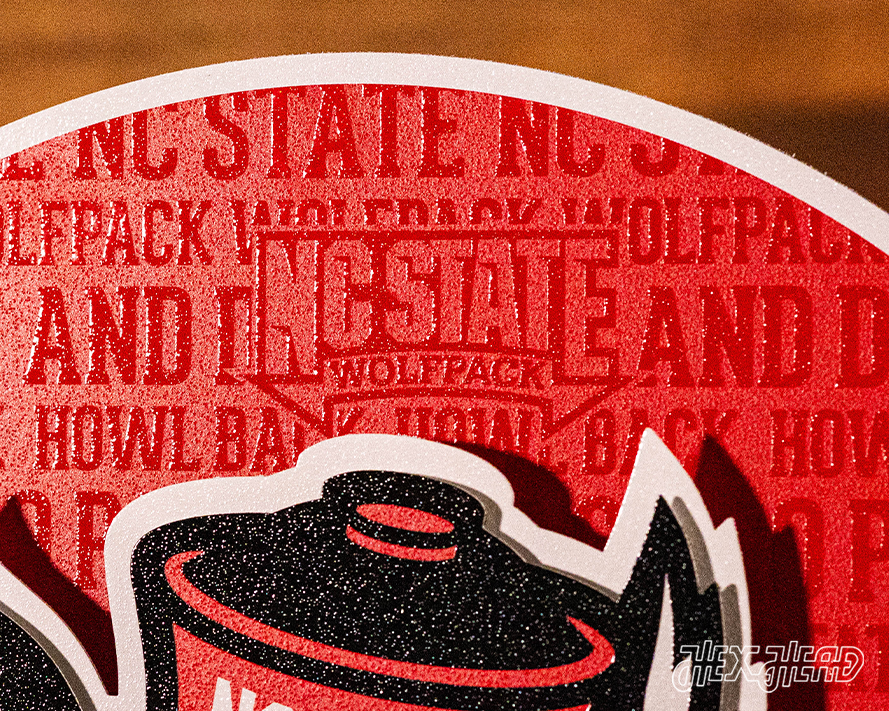 NC State Wolfpack CRAFT SERIES 3D Embossed Metal Wall Art