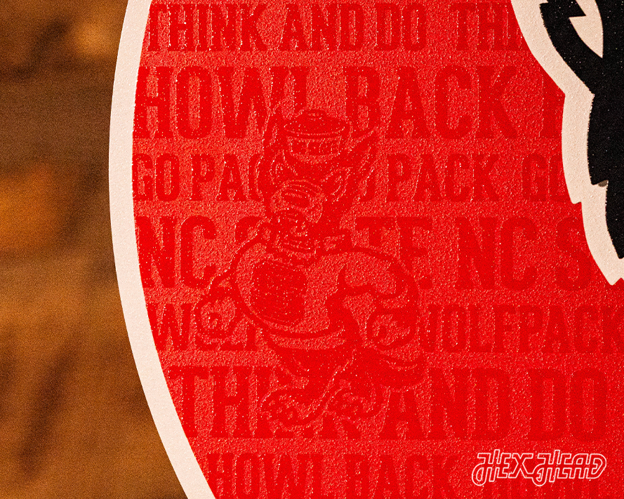 NC State Wolfpack CRAFT SERIES 3D Embossed Metal Wall Art