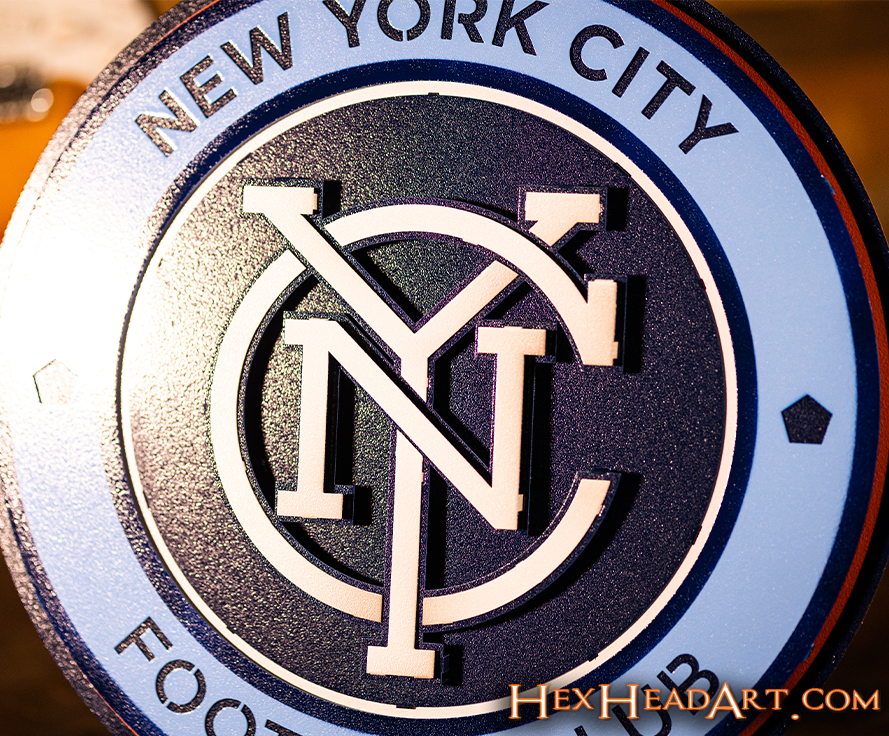 New York City FC 3D Vintage Metal Wall Art