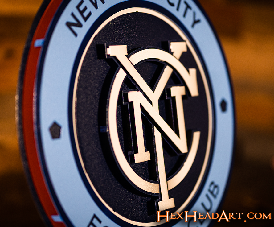 New York City FC 3D Vintage Metal Wall Art