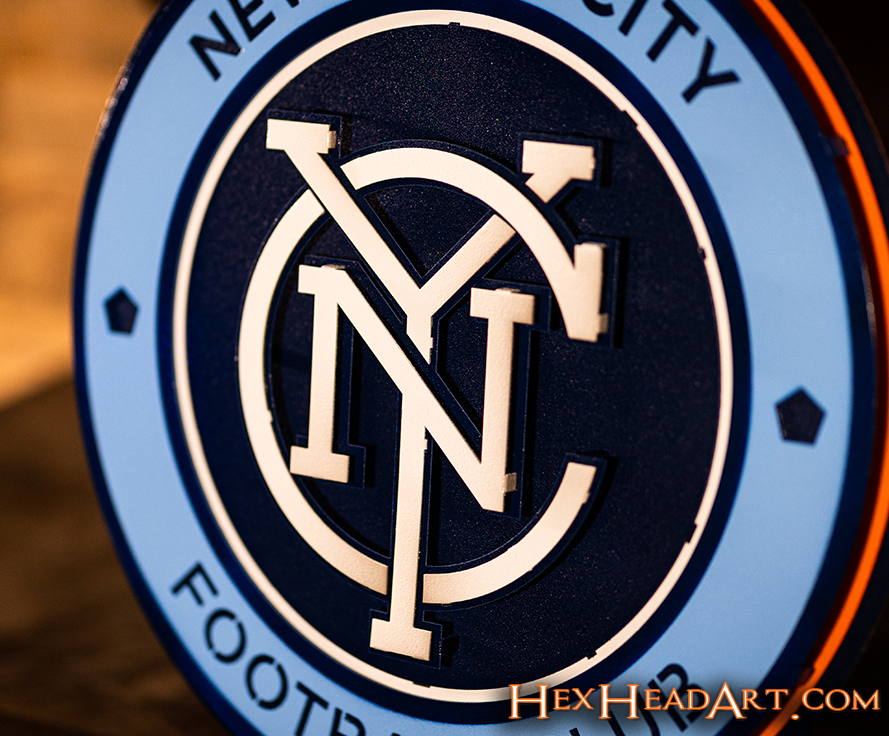 New York City FC 3D Vintage Metal Wall Art