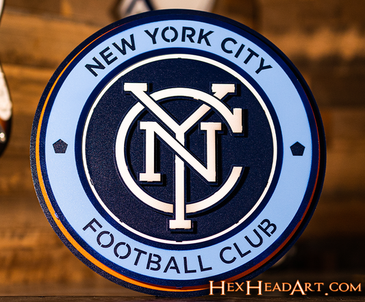 New York City FC 3D Vintage Metal Wall Art