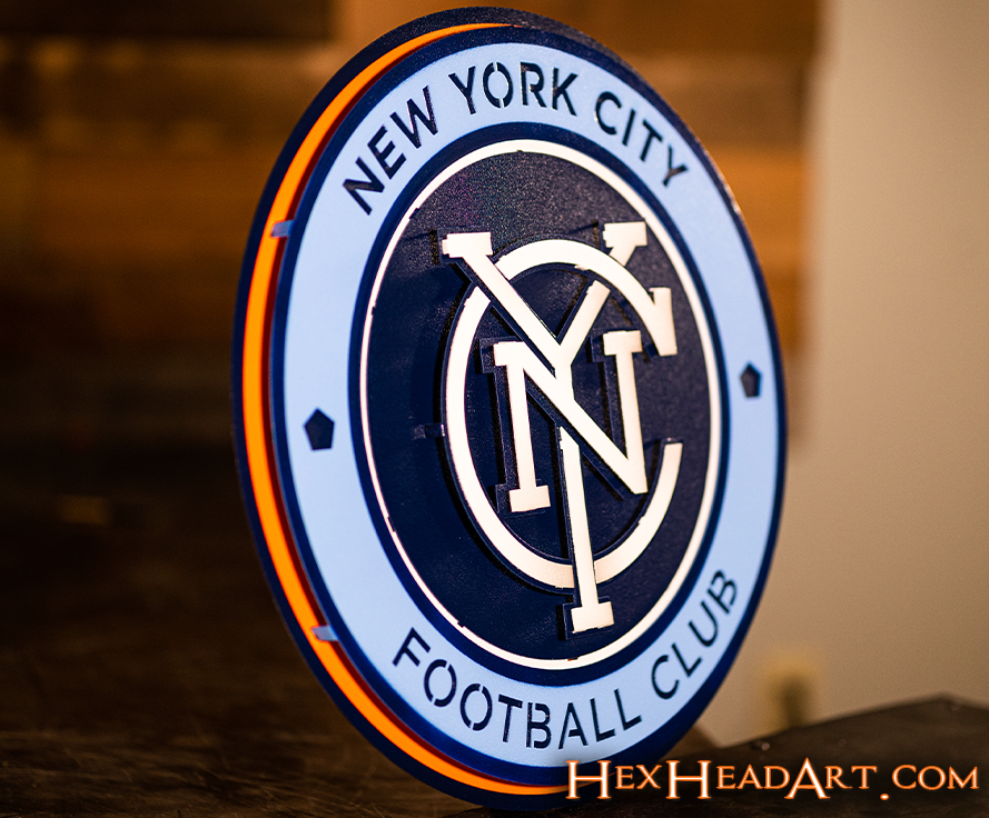 New York City FC 3D Vintage Metal Wall Art