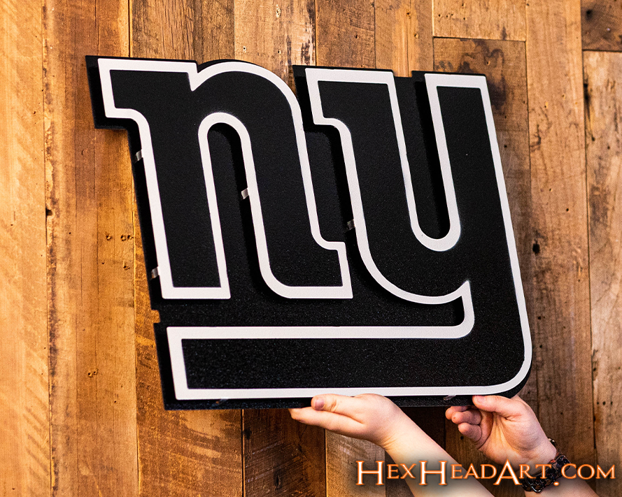 MONOCHROME - New York Giants "NY" 3D Vintage Metal Wall Art