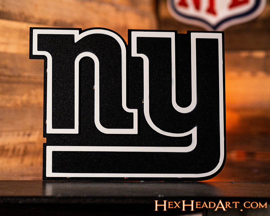 MONOCHROME - New York Giants "NY" 3D Vintage Metal Wall Art