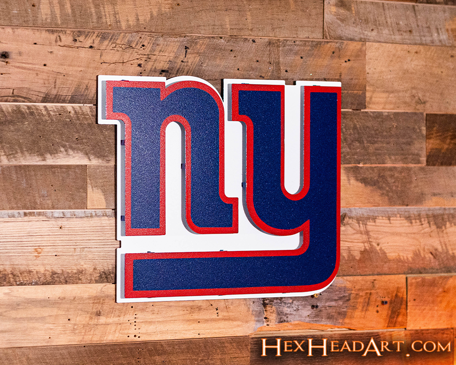 New York Giants "NY" 3D Vintage Metal Wall Art