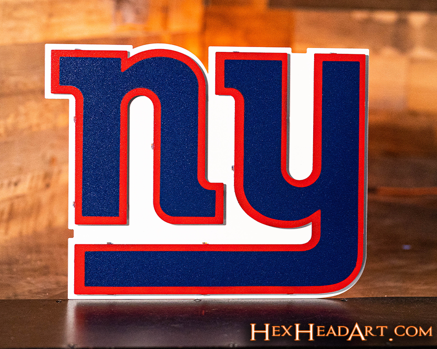 New York Giants "NY" 3D Vintage Metal Wall Art