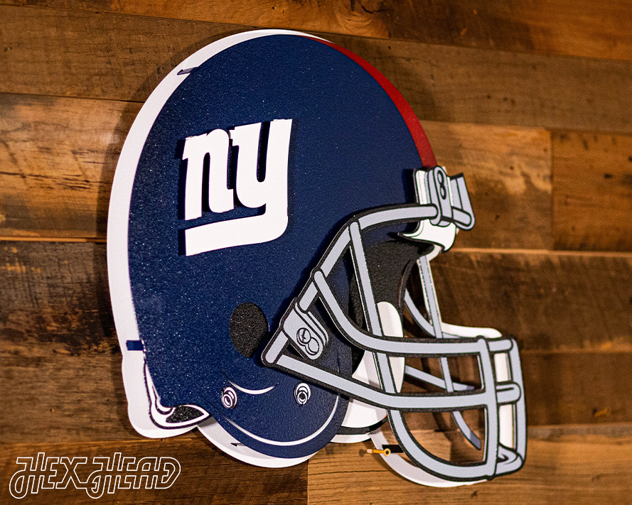 BLITZ Collection - 8 Layer New York Giants Helmet 3D Vintage Metal Wall Art