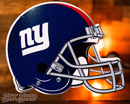 BLITZ Collection - 8 Layer New York Giants Helmet 3D Vintage Metal Wall Art