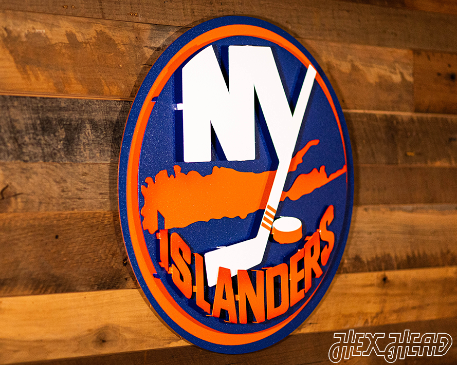 New York Islanders  NHL 3D Vintage Metal Wall Art