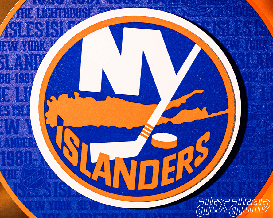 New York Islanders CRAFT SERIES 3D Embossed Metal Wall Art