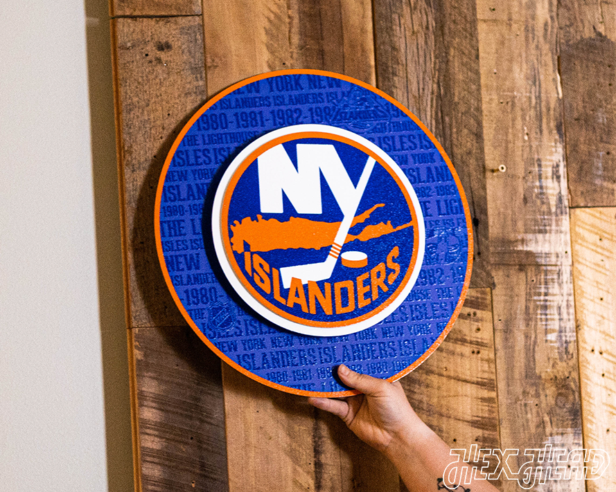 New York Islanders CRAFT SERIES 3D Embossed Metal Wall Art