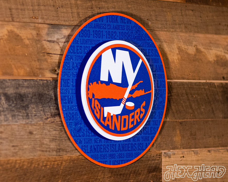 New York Islanders CRAFT SERIES 3D Embossed Metal Wall Art