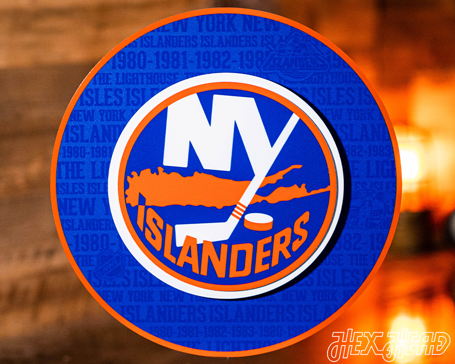 New York Islanders CRAFT SERIES 3D Embossed Metal Wall Art