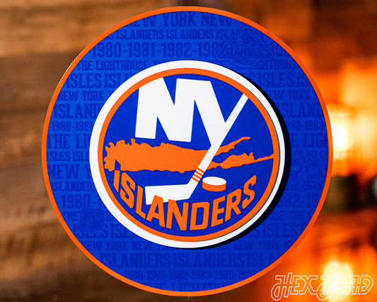 New York Islanders CRAFT SERIES 3D Embossed Metal Wall Art