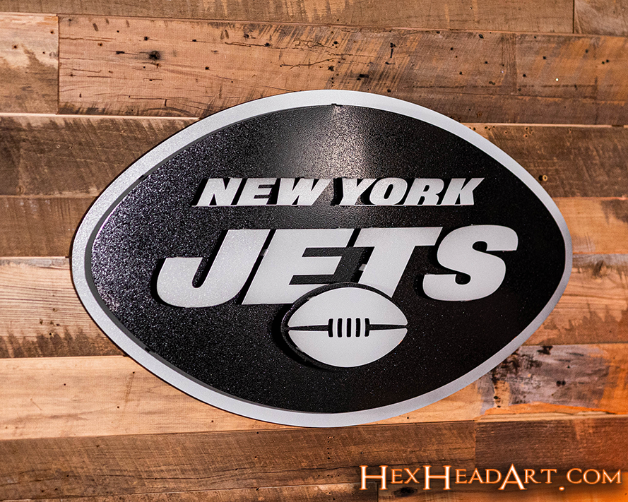 MONOCHROME - New York Jets 3D Vintage Metal Wall Art