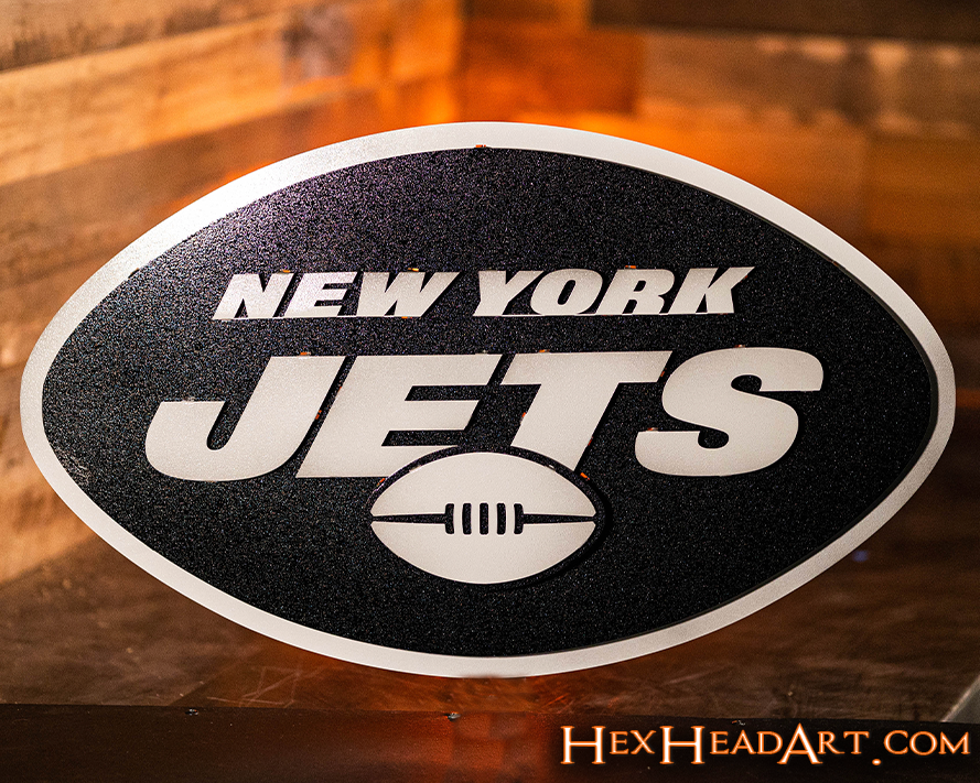 MONOCHROME - New York Jets 3D Vintage Metal Wall Art