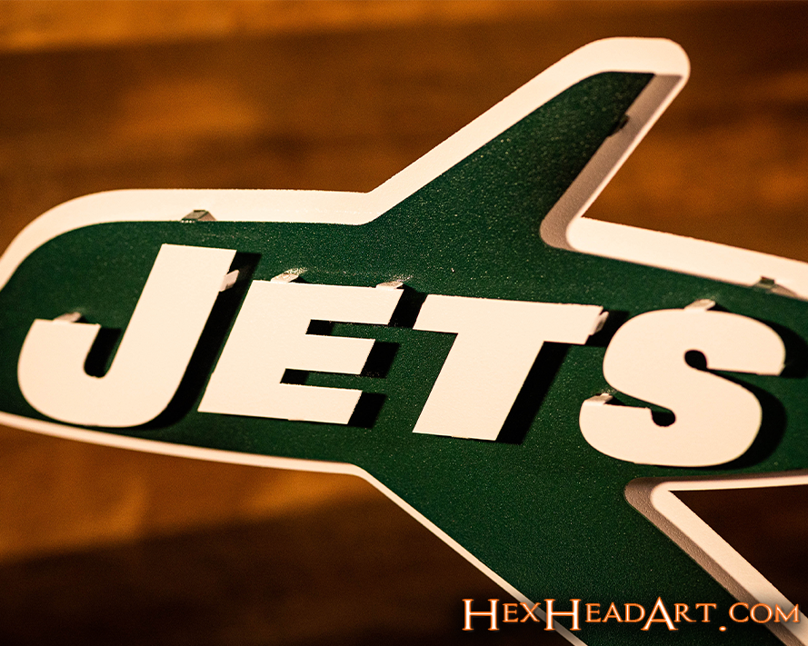 New York Jets Throwback "1963 JET" 3D Vintage Metal Wall Art