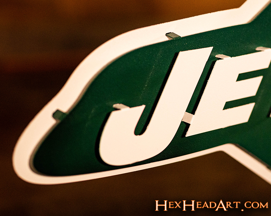 New York Jets Throwback "1963 JET" 3D Vintage Metal Wall Art