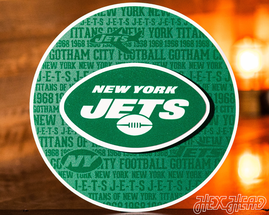 New York Jets CRAFT SERIES 3D Vintage Metal Wall Art