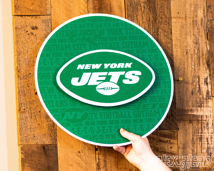 New York Jets CRAFT SERIES 3D Vintage Metal Wall Art