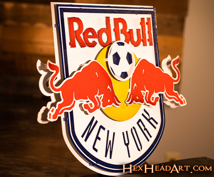 New York Red Bulls 3D Vintage Metal Wall Art