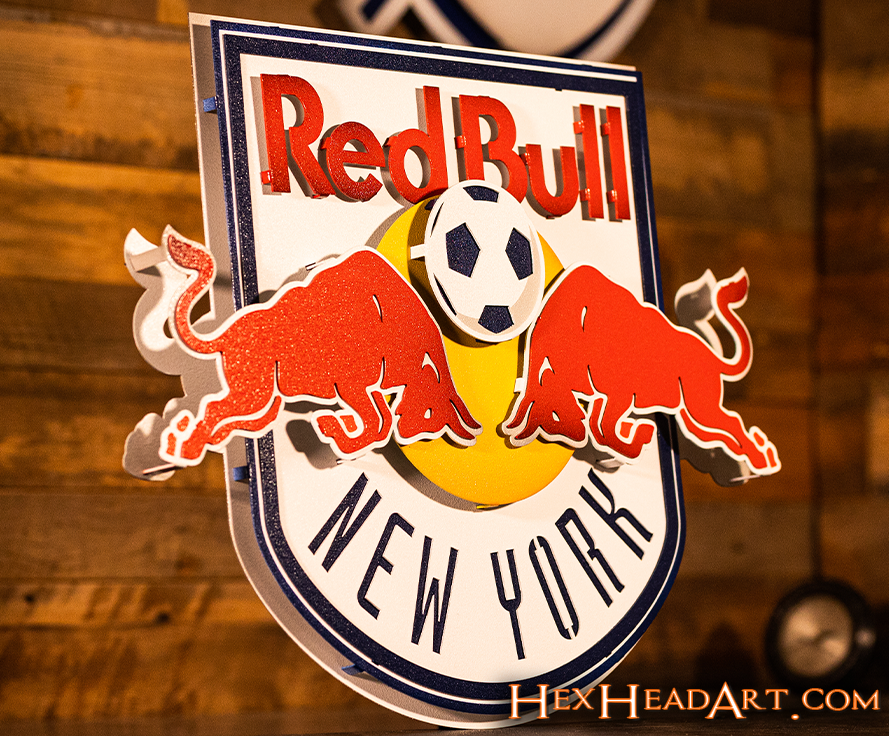 New York Red Bulls 3D Vintage Metal Wall Art